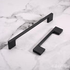 Alzassbg 10 Pack Matte Black Cabinet Pulls, 5 Inch(128mm) Hole Centers Rectangle Cabinet Handles Kitchen Pulls for Drawers and Cabinets AL3051MB