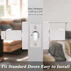 Probrico 2 Pack Interior Bedroom Entrance Door Lever Doorknobs Door Lock One Keyway Entry Keyed Alike Same Key Entrance Lockset in Satin Nickel Each with 3 Keys
