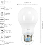 Linkind A19 LED Light Bulbs Dimmable, 60W Equivalent Light Bulbs, E26 Base, 5000K Daylight, 9.5W 840 Lumens 120V, UL Listed FCC Certified, LED Lights for Bedroom Living Room Home Office, 12 Packs