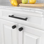 Amerdeco 10 Pack Matte Black Cabinet Pulls 6.25 Inch(160mm) Hole Center Drawer Pulls Cabinet Hardware Kitchen Cabinet Handles for Bathroom Dresser Pulls ZH0031