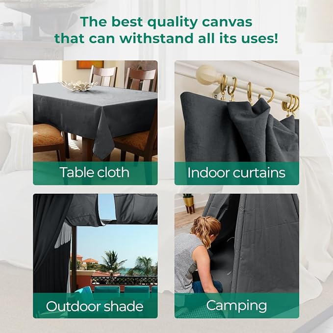 Canvas Drop Cloth for Painting 4x5 feet Pack of 2-8oz Painters Drop Cloths for Painting - All Purpose Canvas Tarps for Floor & Furniture Protection - Recycled Cotton Fabric