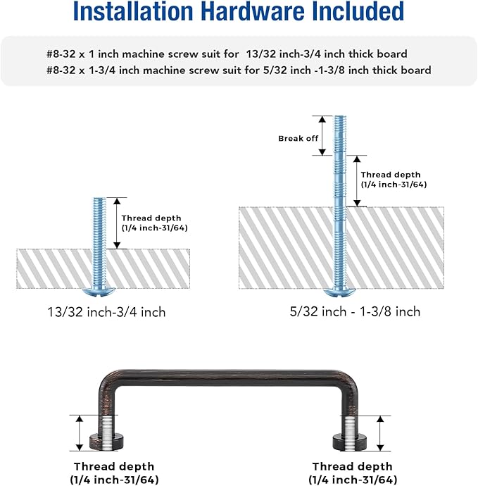 JOY DECOR Cabinet Pulls – 3-3/4 Inch Hole Center, Oil Rubbed Bronze, 15 Pack, Zinc Alloy Cabinet Handles for Drawers & Cupboard – Vintage Style Hardware for Kitchen, Bathroom, Dresser