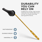 Qualihome Black Toilet Handle - Front Mount Matte Black Toilet Flush Handle Lever Replacement - Universal Fit - Durable Design - Easy Installation - Ideal for Most Front Mount Toilets