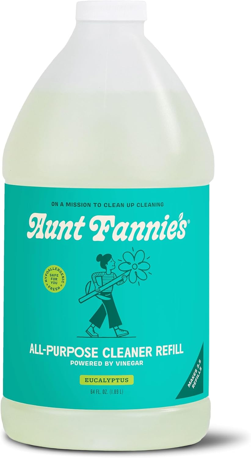 Aunt Fannie's All Purpose Household Cleaner, Multi-surface Spray, Powered by Vinegar for Kitchen, Bath, Windows and Countertops, Eucalyptus Scent (Refill)