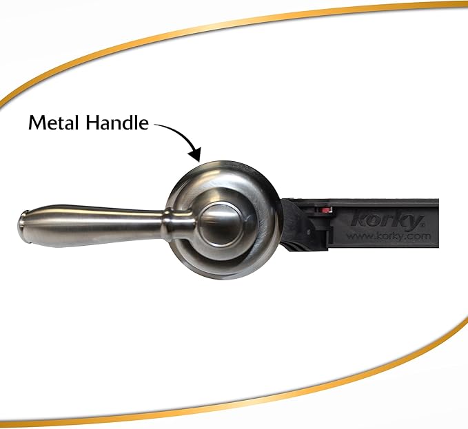 Korky Strong Arm Metal Toilet Handle and Lever - Universal to Fit Front, Angled, Side, Left, and Right Mount Toilets - Brushed Nickel, Faucet Style, 6071BP