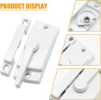 Uenhoy 4 Pack Cam Action Window Sash Locks for Double Hung Windows, Hole Center White Sash Window Locks for Vertical & Horizontal Sliding Windows