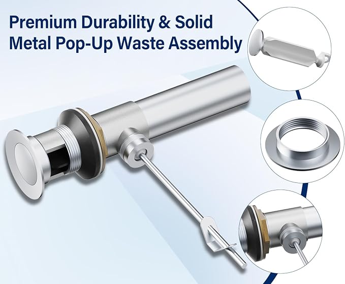 Upgraded Series Rough-In Valve with Drain Assembly,1/2-Inch IPS Connections,Compatible with Moen Widespread Bathroom Sink Faucet,S9000-series,Brass Construction