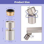 Hibbent NSF/ANSI/CAN 61 Certified Faucet Aerator, CUPC Certification 360 Degree Swivel Kitchen Sink Aerator, 2-Flow Sprayer Faucet Replacement Part 55/64 Inch Female Thread - Brushed Nickel