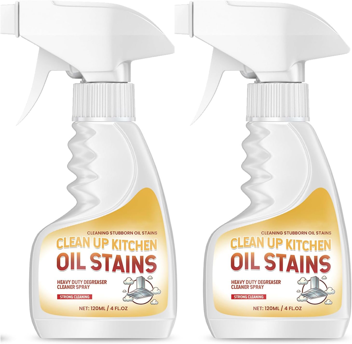 Clean Kitchen Oil Stains, Heavy Duty Kitchen Degreaser Spray, 4 fl oz, Strong Oil Stain Remover for Stoves and Range Hoods