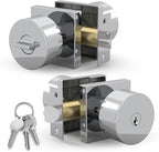 Mega Handles SUANA Entrance Door Knob for Entrance, Bedroom and Bathroom, Reversible Heavy Duty Design Door Knobs, Fits All Standard Door Sizes, Screws Included - Polished Chrome (1 Pack)