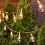 Abeja 25 Pack Edison Replacement Light Bulb, ST35 Clear Edison Light Bulbs- 5Watt E12 Candelabra Base ST35 Replacement Clear Glass Light Bulbs for Outdoor Patio String Lights, Warm White