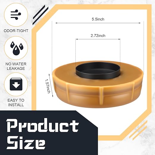 Marsui 4 Pack Toilet Wax Ring Thick Toilet Bowl Wax Ring Gasket for Toilet Bowl Toilet Wax Ring Seal for 3-inch/4-inch Waste Line-Gas, Odor and Watertight Seal (Extra Thick)