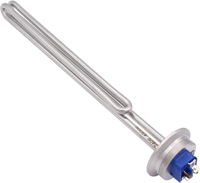 DERNORD 2 Inch (OD64) Tri-clamp 240V 4500W Foldback Heating Element Electric Water Heater with Low Watt Density