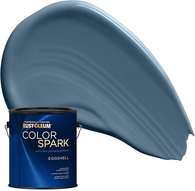 Rust-Oleum Color Spark Interior Paint and Primer in One, Eggshell, Capri, 1 Gallon