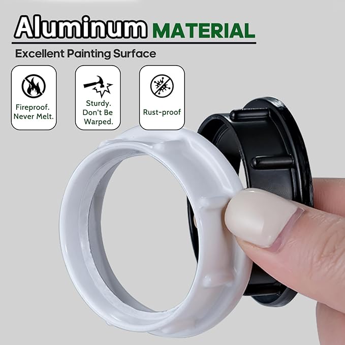 Aluminum Socket Shade Rings - Medium Base E26, Retaining Rings for Glass Lamp Shades/Light Fixtures, Lock Thread Diameter 1-1/2 Inches