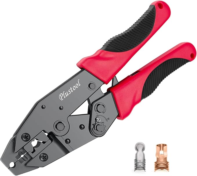 Crimping Tool for Spark Plug Ignition Wire, 8.5mm Ratchet Spark Plug Wire Crimper - Crimping Pliers - Electrical Terminal Crimping Tool