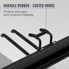 Wall Mount Tool Storage Rack, Heavy Duty Garage Storage Tool Organizer, Garden Tool Wall Hooks and Hangers, Hold Up to 350lbs (Black 6pcs)