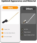 Toilet Handle Replacement Kit, 702 Universal Toilet Flush Handle, Zinc Alloy Toilet Tank Trip Lever with H2 Brass Arm Front-Mount Compatible with American Standard, Mansfield Toilet, Black