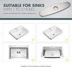 Faucet Cover Plate, Stainless Steel Deck Plate for Kitchen Sink Faucet Single Hole or Bathroom Faucet 1-3 Hole Faucet Hole Cover Round 10 Inch (Brushed Nickel)