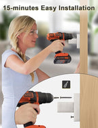 Dummy Door Handle Brushed Nickel for Left Hand and Right Hand, Mordern Square Closet Hallway Door Knob, Non-Turning Single Side Pull, 1 Pack