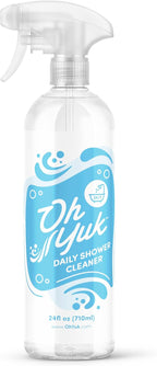 Oh Yuk Daily Shower Cleaner Spray – 24 oz Bottle | Prevents Soap Scum and Hard Water Buildup | Streak-Free Daily Shower Spray for Tile, Glass, Acrylic & Fiberglass