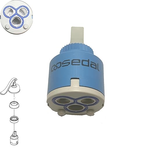 SEDAL Diameter 35mm Ceramic Faucet Cartridge Replacement for Single Handle Kitchen Basin Shower Faucet Part,Ceramic Disc Single Handle Faucet Cartridge Replacement 1.38 / 35mm Diameter (1Pack)