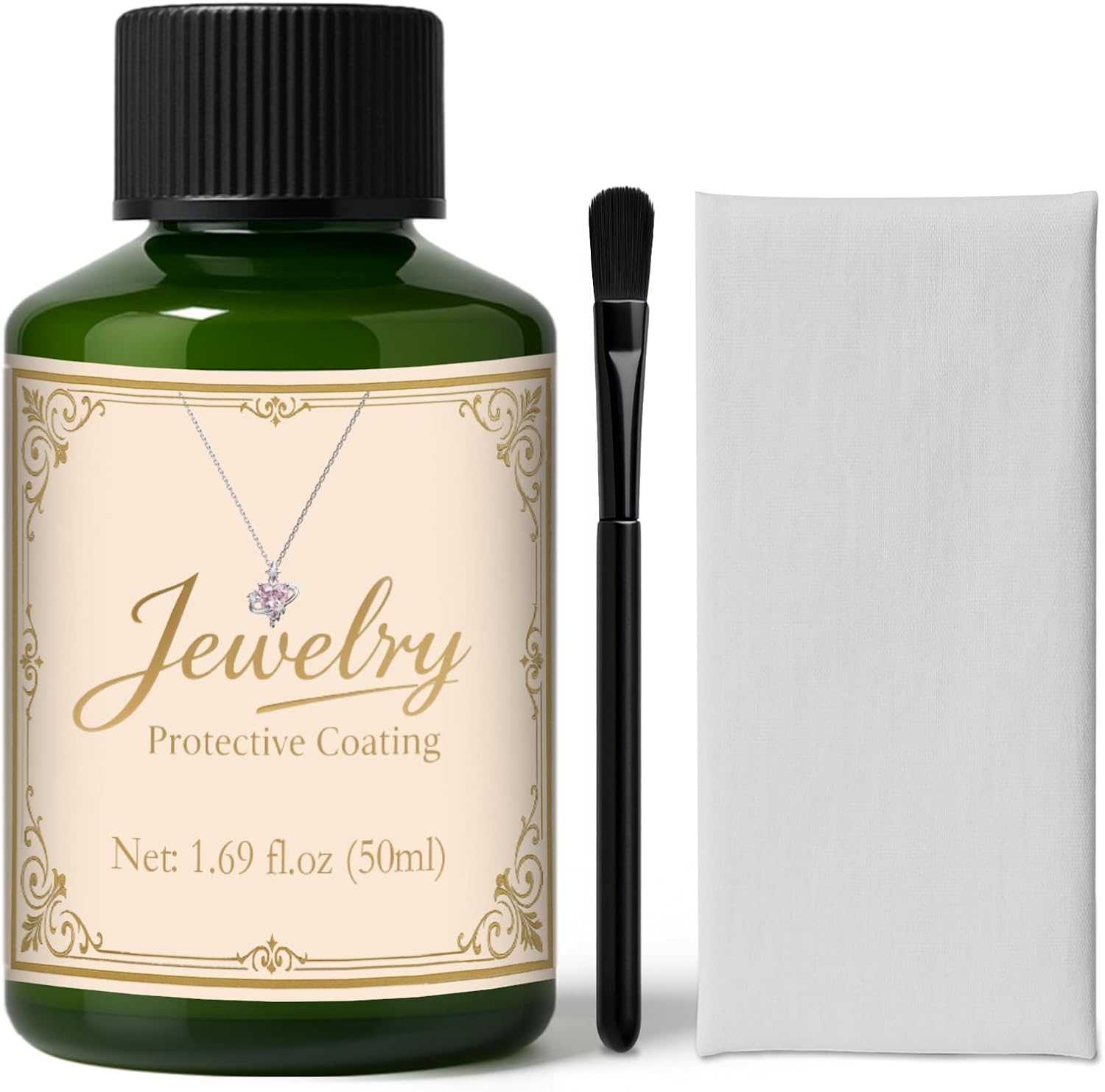 50ml Jewelry Protective Coating, Jewelry Sealant Tarnish Protection Maintain Brilliant Luster, Against Wear & Oxidation, Suitable for Metals, Gemstones