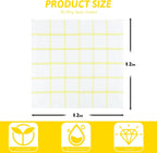 Nialnant 8 Pack Dish Cloths for Washing Dishes, 100% Cotton Reusable Cleaning Rag, Quick Drying Dish Towels for Kitchen,12x12 Inches,Yellow
