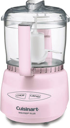 Cuisinart Mini-Prep Plus Food Processor, 24-Ounce Mini Food Processor to Chop Herbs, Vegetables, and Hard Cheese, 24-Ounce Work Bowl, Reversible Stainless Steel Blade, DLC-2APK, Pink