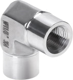 90 Degree Street Elbow - 1/8" NPT Female to 1/8" NPT Female Stainless Steel 304 Heavy Duty Forged Barstock Street Elbow Adapter Pipe Fitting (pack of 2)