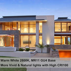 GU4 Bulb 5W 12V, 6 Pack GU4 Base MR11 Halogen Bulb, GU 4 Bulbs Dimmable with Glass Cover, Fiber Optic Light Bulb 2800K Warm White, MR11 12V 5W for Landscape, Accent, Track Lighting