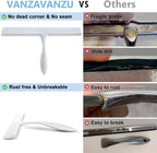 Shower Squeegee for Glass Doors & Microfiber Scrubber Kit 11Inch Window Washing Tools with Non-Slip Handle and Adhesive Hook