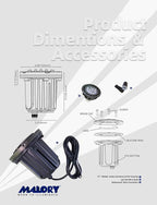 MALORY Brass Top Cover Landscape Well Lights, (5''H) 12V Low Voltage Outdoor In Ground Lights,Landscape Lighting for Pathway, Driveway and Garden 4 Pack with MR16 Bulb (Grated Top, 4-Pack with Bulb)