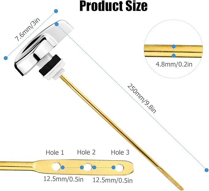 Toilet Handle Replacement Parts, Toilet Tank Flush Lever for TOTO THU004-CP Trip Lvr for St701Cst854884 for TOTO ST701, CST853, CST854, CST884, CST604CEF, CST614CEF Flush Handle