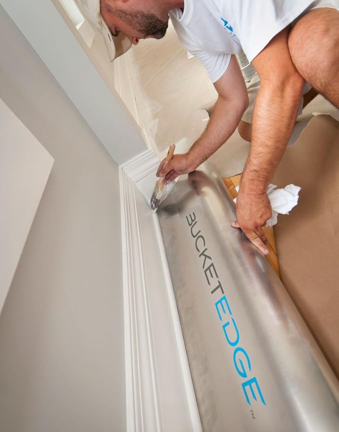 Bucket Edge- 40'' Professional Painters Edge Guard, Paint, Tool, Cutting, Edging, Trim, Baseboard, Cement, Texture, Cut, Line, Wall Paper.
