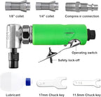 Air Right Angle die Grinder，1/4'' Angle Die Grinder，22000 RPM ， Pneumatic 90 Degree Die Grinder with 1/4" and 1/8" Collets for Grinding, Polishing, Cutting and More