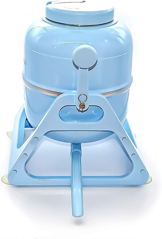 WonderWash Portable Washing Machine for Apartment & Tiny Spaces - Manual Hand Clothes Washer with Retro Design - Clean Laundry Anywhere with Our Countertop, Non-Electric, Small Washer - Blue