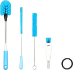 4-in-1 Bottle Brush, 15 in Water Bottle Brush & Straw Cleaner Brush,Lid Brushe,Bottle Cleaning Brush for Water Bottle, Flask,Wine Decanters,Straws-Blue