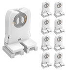JESLED Non Shunted LED Tombstones - (Pack of 8) T8 Lamp Holder, UL Turn Type Tombstone Lampholder for T10 T12 LED Fluorescent Tube Replacement, Medium Bi-pin G13 Socket for Programmed Start Ballasts