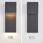 Modern LED Outdoor Wall Sconce 17W Integrated LED Outdoor Wall Mount,Anti Rust Textured Black Suit for Wet Locations and All Rooms,Easily Installed in Any Direction.Bulb Included.
