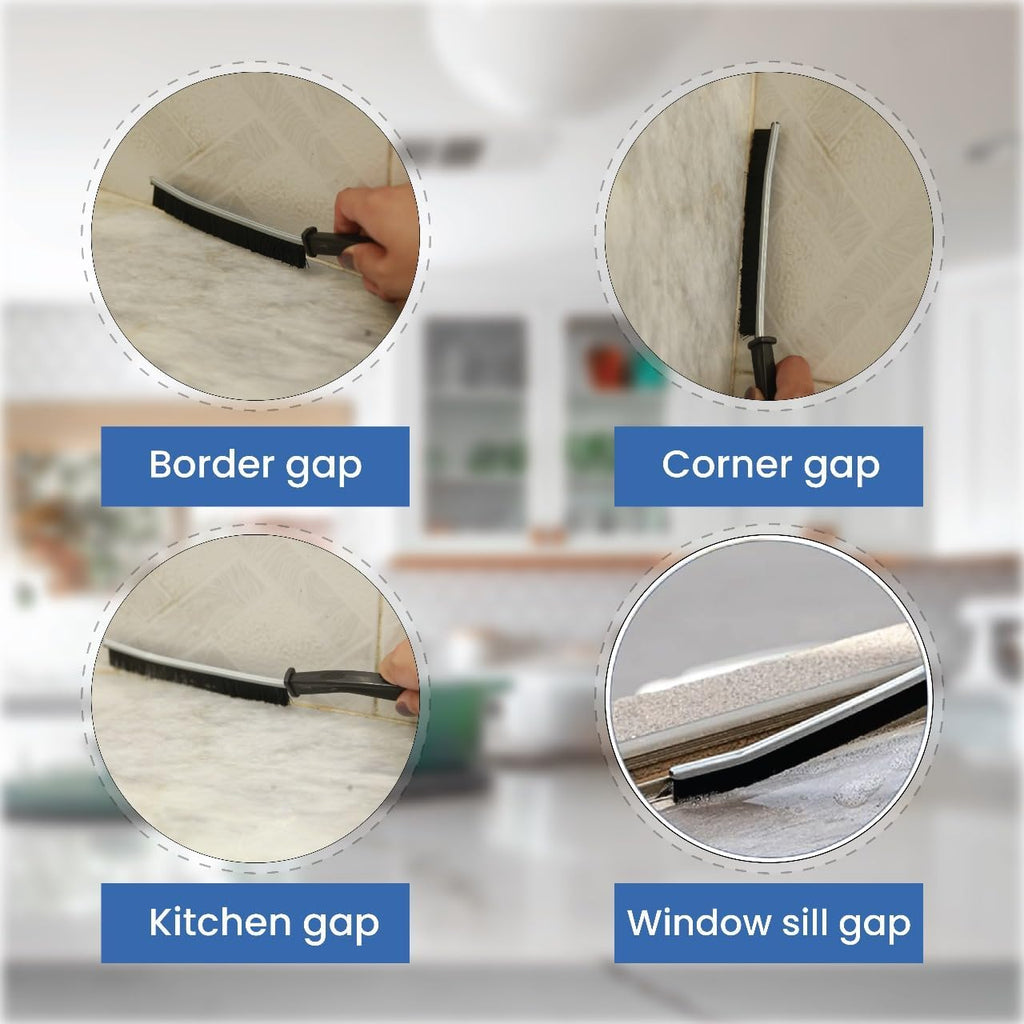 3 Pcs Crevice Cleaning Brush, Multifunctional Gap Bathroom Brush with Hard PET Bristles for Small Tight Spaces