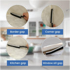 3 Pcs Crevice Cleaning Brush, Multifunctional Gap Bathroom Brush with Hard PET Bristles for Small Tight Spaces