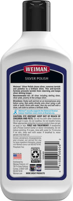 Weiman Silver Cream Cleaner 3-in-1, Anti-Tarnish Technology, Safely Clean, Polish, Shine & Restore, Removes & Prevent Tarnish, 8 Oz