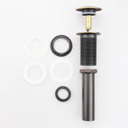 Oil Rubbed Bronze Pop UP Sink Drain, Vanity Bathroom Vessel Lavatory Faucet Drain Stopper, ORB without Overflow