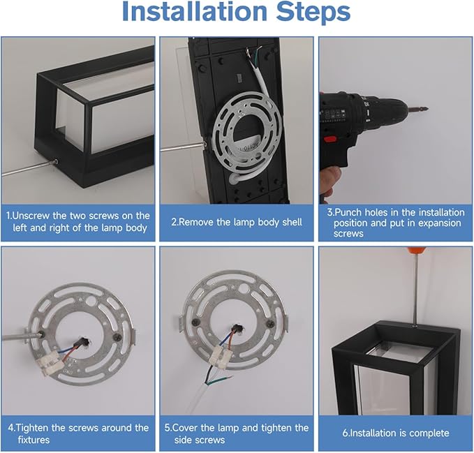 Outdoor Wall Light Modern Outdoor Sconce - 24W LED Exterior Lights Fixture Black Aluminum Outdoor Lighting Waterproof for Porch,Patio,Garage 4 Pack