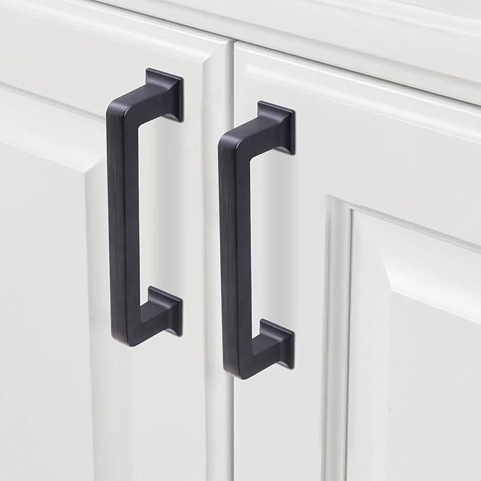 COTYKILEY 10 Pack 3.75 Inch(96mm) Oil Rubbed Bronze Cabinet Handles Kitchen Cabinet Pulls Cabinet Door Handles Kitchen Cabinet Hardware Cupboard Drawer Pulls Dresser Handles