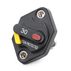 30 Amp Panel Mount Circuit Breaker with Manual Reset Button Switchable for Car Truck RV ATV Marine Trolling Motors Boat Audio System 32V