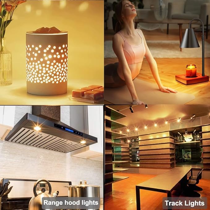 Vinaco GU10 C 120V 25W Bulb Candle Warmer, 6PCS High Output 220LM Halogen GU10 25 Watt Flicker Free, Long Lasting MR16 GU 10 Bulb Dimmable with Warm White 2800K for Candle Warmer Lamp, Track Lighting