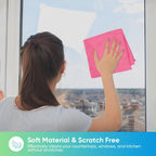 HOMEXCEL Pink Microfiber Cleaning Cloth, 24 Pack Cleaning Towels for Kitchen, Lint Free, Scratch-Free, Highly Absorbent, and Reusable Cleaning Rags for House, Window and Glass, Cars, 11.5 X11.5 inch