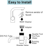 Faucet Diverter Valve with Aerator for Countertop Water Filter,Faucet Adapter to 3/8" Barb outlet,Faucet Splitter for Water Diversion